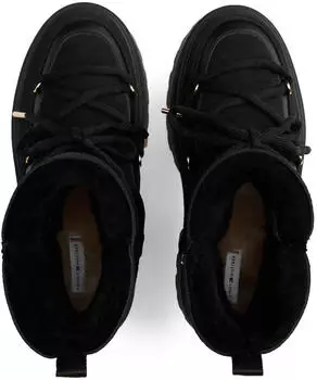 Tommy Hilfiger REAL SHEARLING LACE-UP SNOWBOOT schwarz