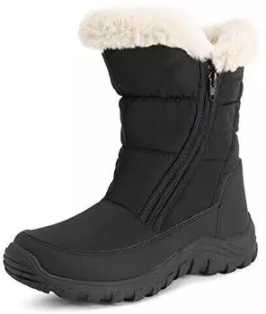 Polar Gedächtnisschaum Damen Nylon wasserdicht Kunstfell gefüttert schwarz beige YC0662