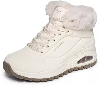 Skechers UNO RUGGED Winter Boot High-Top Sneaker with SkechAir Cushioned Sole offwhite