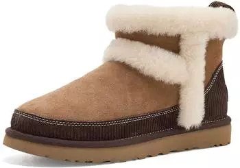 UGG Classic Mini Heritage Leather Ankle Boots chestnut