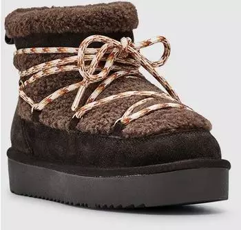 Esprit PITERA Winter Boots Slip-on Boots with Lacing dunkelbraun