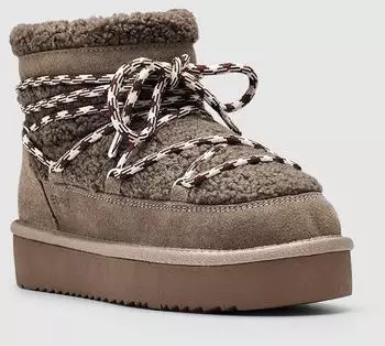 Esprit PITERA Winter Boots Slip-on Boots with Lacing khaki