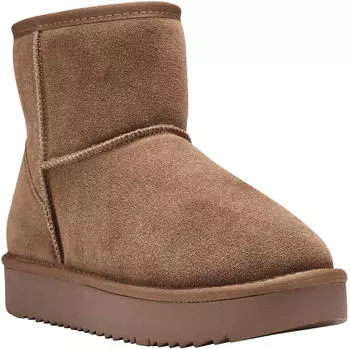 Esprit PITERA Winterboots Schlupfboots, Winterstiefelette mit Warmfutter cognac
