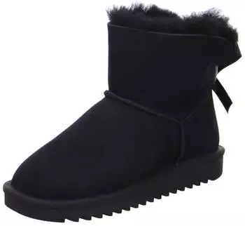 Ara ALASKA Winterboots Winterstiefelette, Schlupfboots, Schleife an der Ferse, in Weite H schwarz