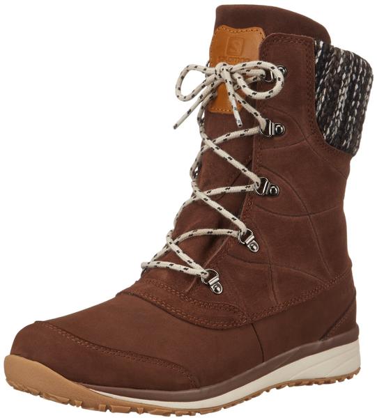 Salomon Hime Mid Leather CSWP Women dark brown/black/grey