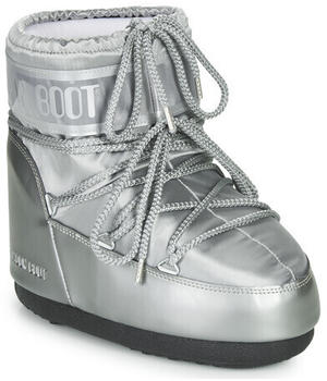 Moon Boot Icon Low Glance silver satin