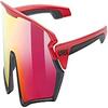 uvex Sportstyle 231 Sportbrille (Farbe: 3216 red/black mat, mirror red (S3))