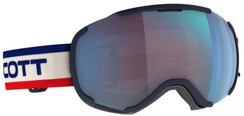 Scott Faze II Ski Goggles (271816-7639-ENHBLUECHR) Beige Enhancer Blue Chrome CAT2