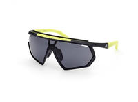 Adidas SP0029-H Unisex-Sonnenbrille Vollrand Monoscheibe Kunststoff-Gestell, schwarz