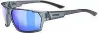 Uvex S5320975540, Uvex Sportstyle 233 smoke mat mirror blue cat. 3 one size smoke mat