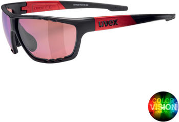 uvex sportstyle RXd 4006 black matt/red/colorvision outdoor lens - litemirror blue