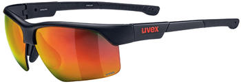 uvex sportstyle RXi 4104 matte black/grey lens - red mirror