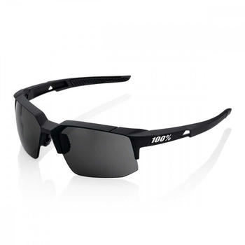 100% Speedcoupe soft tact black/smoke lens + clear lens included