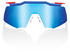 100% Speedcraft totalenergies team matte white/metallic blue/HIPER blue multilayer mirror