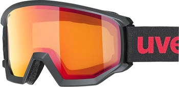 uvex Athletic FM black matt/mirror red