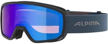 Alpina Sports Damen Skibrille/Snowboardbrille Scarabeo S MM black-dirtblue matt