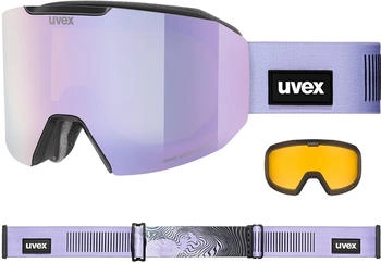 uvex Evidnt ATTRACT S black matt / mirror lavender + Ersatzscheibe