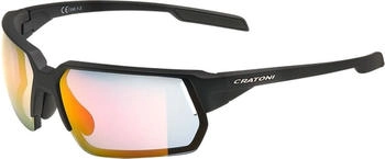 Cratoni C-Lite NXT black rubber/clear mirror red