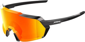 100% Korbin Gloss Metallic BlackHiPER Red Multilayer Mirror Lens