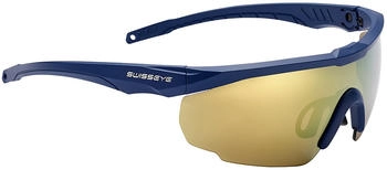 Swiss Eye Blackhawk Sports dark blue matt/brown gold Revo + orange + clear