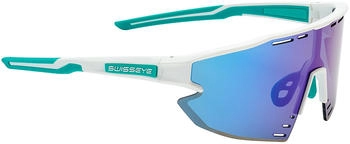 Swiss Eye Arrow 1 white matt/turquoise/smoke ice blue Revo