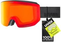 Uvex S5506652030, Schneebrille Uvex lace ATTRACT FM 2026/27 black matt/mirror red
