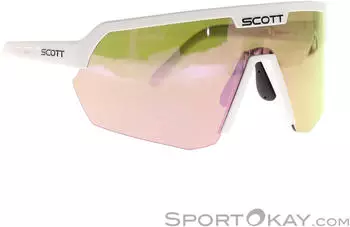 Scott Sport Shield Sonnenbrille (281188) white matt/AMP lavender chrome S3