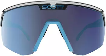 Scott Sport Shield Sonnenbrille (281188) black/neon blue/AMP beryl blue chrome S3