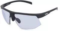 uvex S534011 aerios V Unisex-Sonnenbrille Halbrand Eckig TR90-Gestell, schwarz
