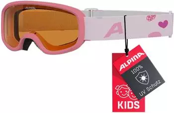 Alpina Sports Carvy 3.0 Skibrille Kinder, rose matt, orange (A7319458)