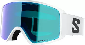 Salomon Force Skibrille weiß, Universal Mid Blue S2 (L45480700)