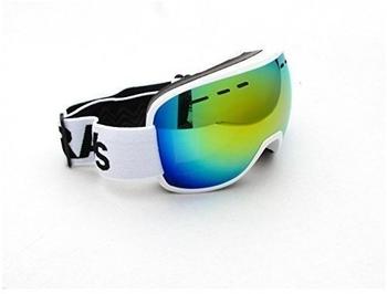 Ravs Ski-Snowboardbrille weiß/red lasergold