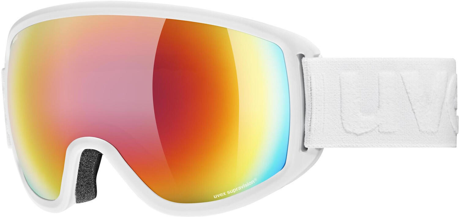 uvex Unisex's Topic FM Sphere ski Goggles, White mat/Rainbow-Rose