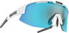 BLIZ - Sport Sonnenbrillen - Matrix Small Matt White Smoke w Blue Multi - Weiß