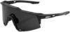 100% 100% MTB-Sportbrille Speedcraft Soft Tact Black - Smoke Lens Schwarz, Bike