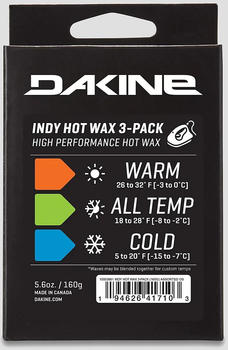 Dakine Indy Hot 3-Pack 160g Wachs assorted Gr. Uni
