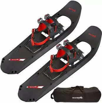 SkinStar Schneeschuh 29 INCH Schneeschuhwandern Schneeschuhe bis 130 kg black (WSE-38400-28-black)