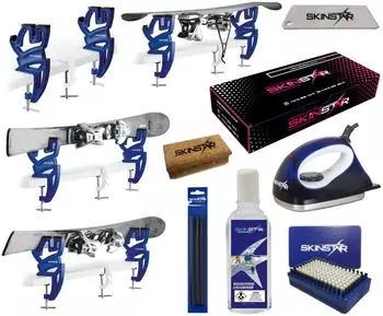 SkinStar Skiwax Set Starter Set Skispanner Skiwachs Wachsentferner 8- teilig (SK29B8-24HOURS)