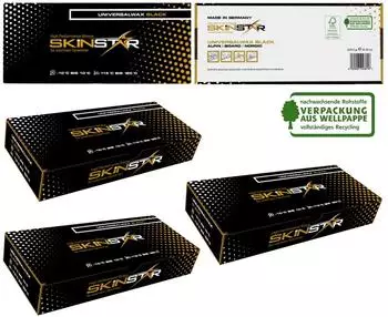SkinStar BLACK EDITION Universal Wax Skiwachs Langlauf Ski Rennwachs 750g (SK-2014000204-750-BLACK)