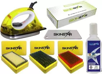 SkinStar Starter Ski Wachs Set Wachsbügeleisen Bürsten Natural Wax Reiniger 7pcs (NSK8G7)