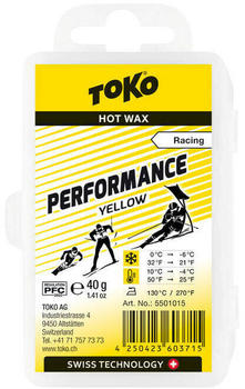 Toko 100g = 32,38 € Performance Hot Wax yellow 40g Skiwax - NEU