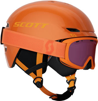 Scott Junior Keeper 2 Helmet + Witty Goggle Combo orange