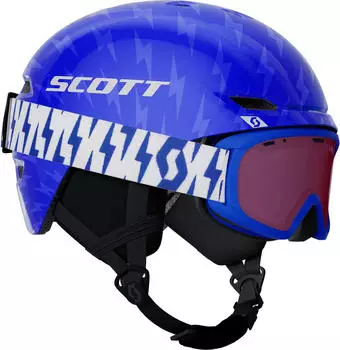 Scott Junior Keeper 2 Helm + Jr Witty Brille Combo royal blue