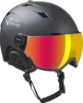 Black Crevice Skihelm mit Visier - Kirchberg black/orange