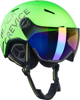 Black Crevice Skihelm mit Visier - Vail neon green