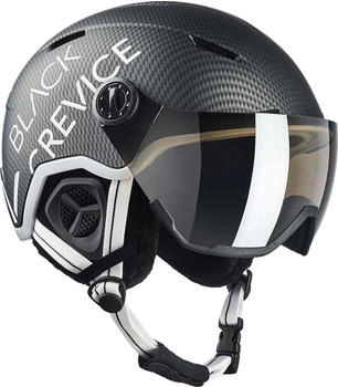 Black Crevice Skihelm mit Visier - Vail black carbon