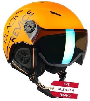 Black Crevice Skihelm mit Visier - Vail neon orange