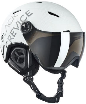 Black Crevice Skihelm mit Visier - Vail white carbon