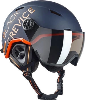 Black Crevice Skihelm mit Visier - Vail navy/orange
