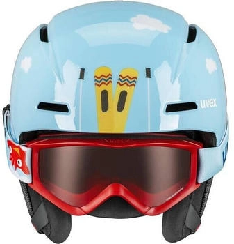 uvex Kinder Helm viti set light blue birdy
